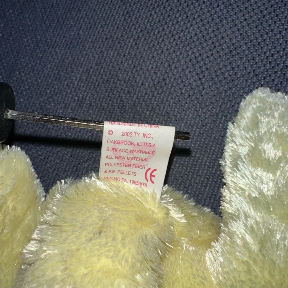 Ty Beanie Babies Sherbet Bear, Yellow Rainbow, 6 inch